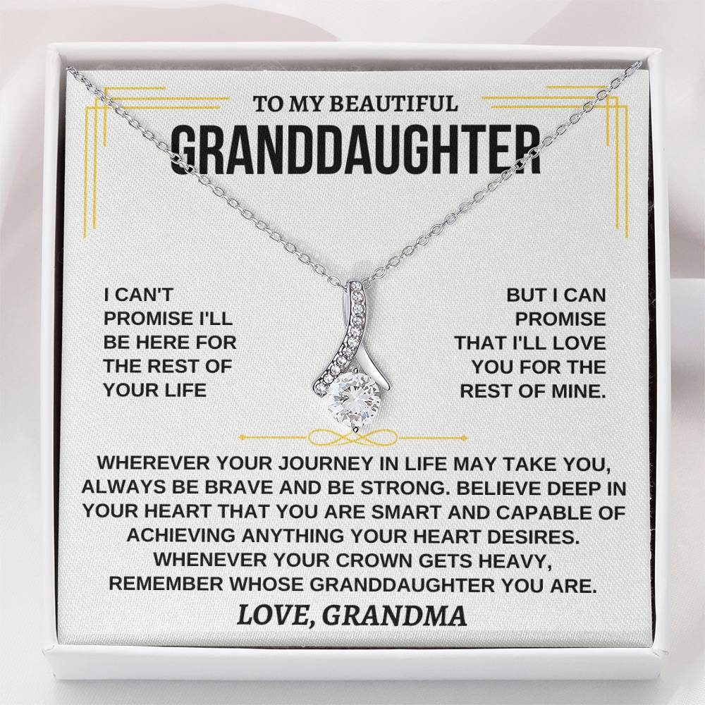 Alluring Beauty Necklace - Sentimental Gift for Granddaughter on Birthday & Christmas