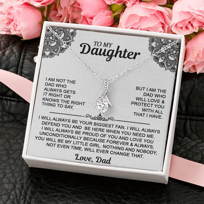 To My Daughter Alluring Beauty Necklace - From Dad - Gift For Daughter