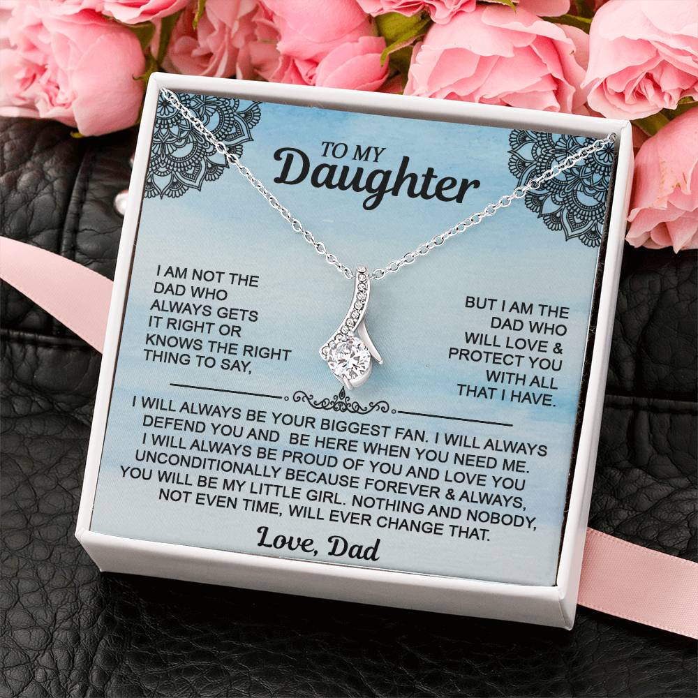 Gift For Daughter - To My Daughter Alluring Beauty Necklace - From Dad