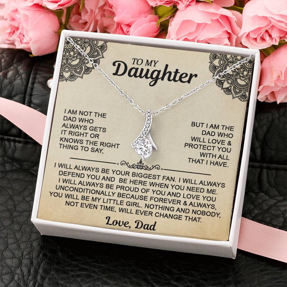 Gift For Daughter From Dad- To My Daughter Alluring Beauty Necklace