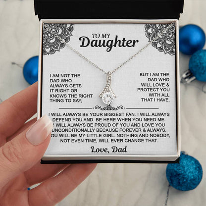 To My Daughter Alluring Beauty Necklace - From Dad - Gift For Daughter