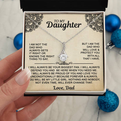 Gift For Daughter From Dad- To My Daughter Alluring Beauty Necklace