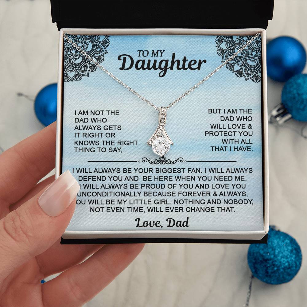 Gift For Daughter - To My Daughter Alluring Beauty Necklace - From Dad