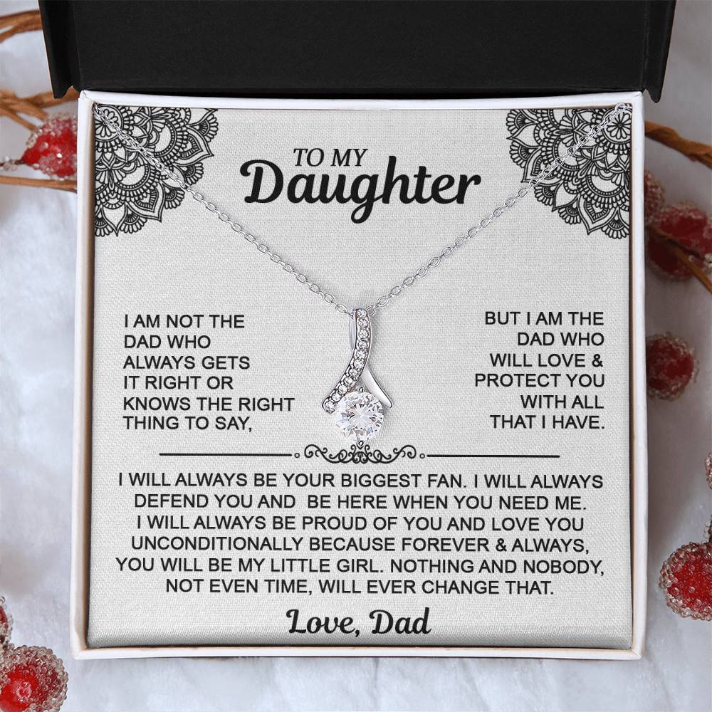 To My Daughter Alluring Beauty Necklace - From Dad - Gift For Daughter