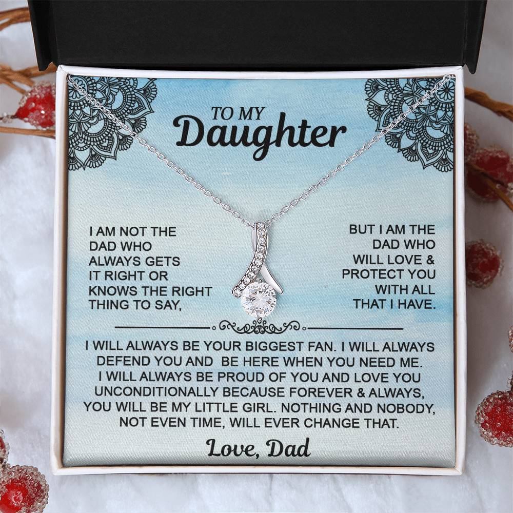 Gift For Daughter - To My Daughter Alluring Beauty Necklace - From Dad