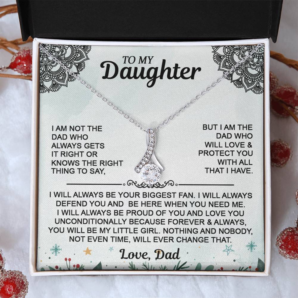 Christmas Gift For Daughter - To My Daughter Alluring Beauty Necklace - From Dad