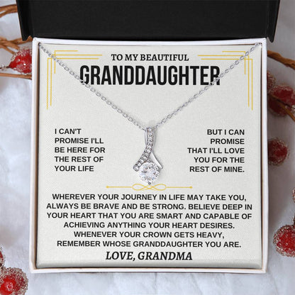 Alluring Beauty Necklace - Sentimental Gift for Granddaughter on Birthday & Christmas