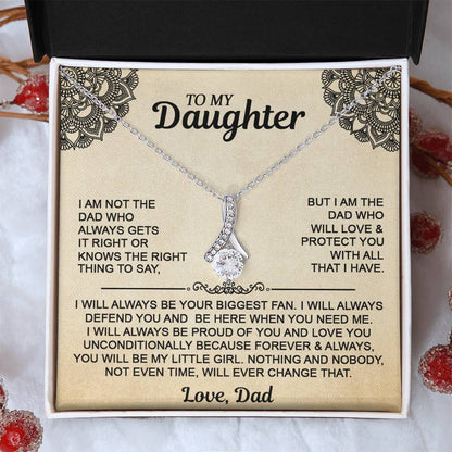 Gift For Daughter From Dad- To My Daughter Alluring Beauty Necklace