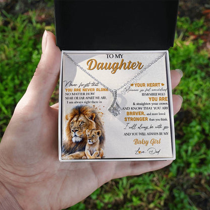 To My Daughter Alluring Beauty necklace From Dad - Gift for Daughter