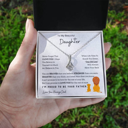 To My Daughter Alluring Beauty necklace - From Dad - Gift Idea For Daughter