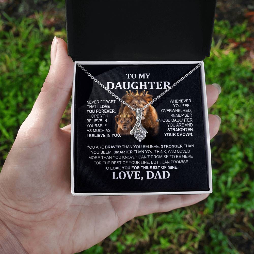 Gift for Daughter - To My Daughter Alluring Beauty necklace - From Dad Lion