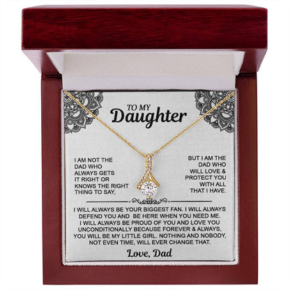 To My Daughter Alluring Beauty Necklace - From Dad - Gift For Daughter