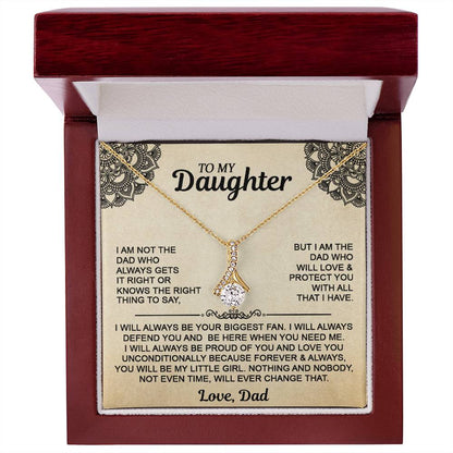 Gift For Daughter From Dad- To My Daughter Alluring Beauty Necklace