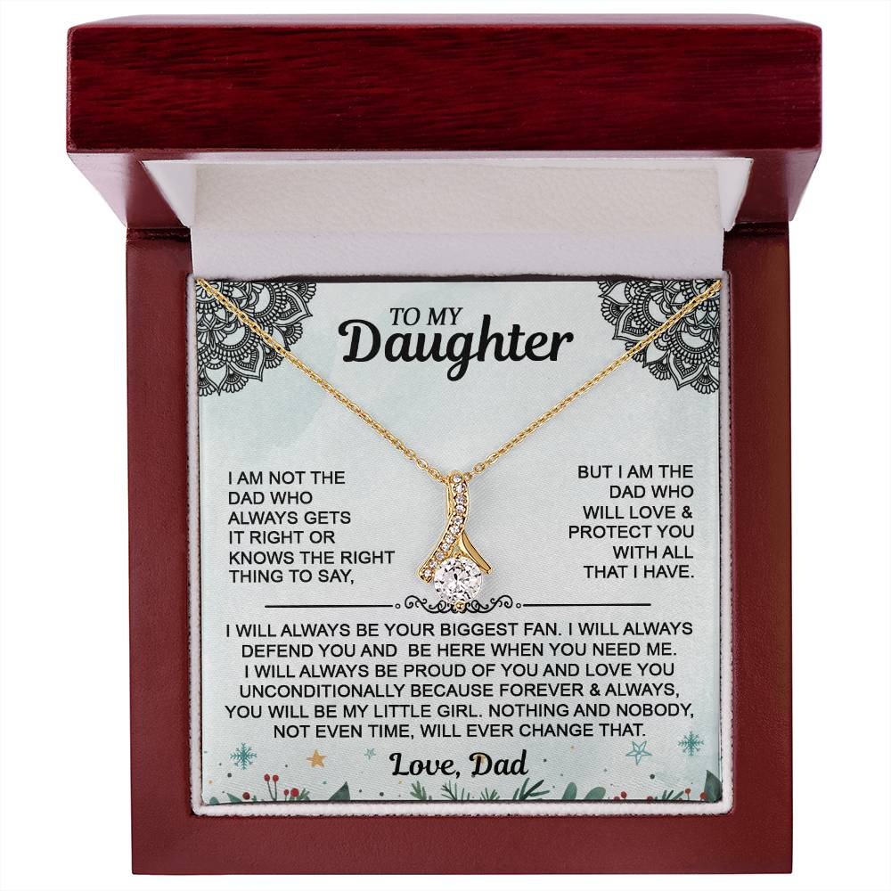 Christmas Gift For Daughter - To My Daughter Alluring Beauty Necklace - From Dad