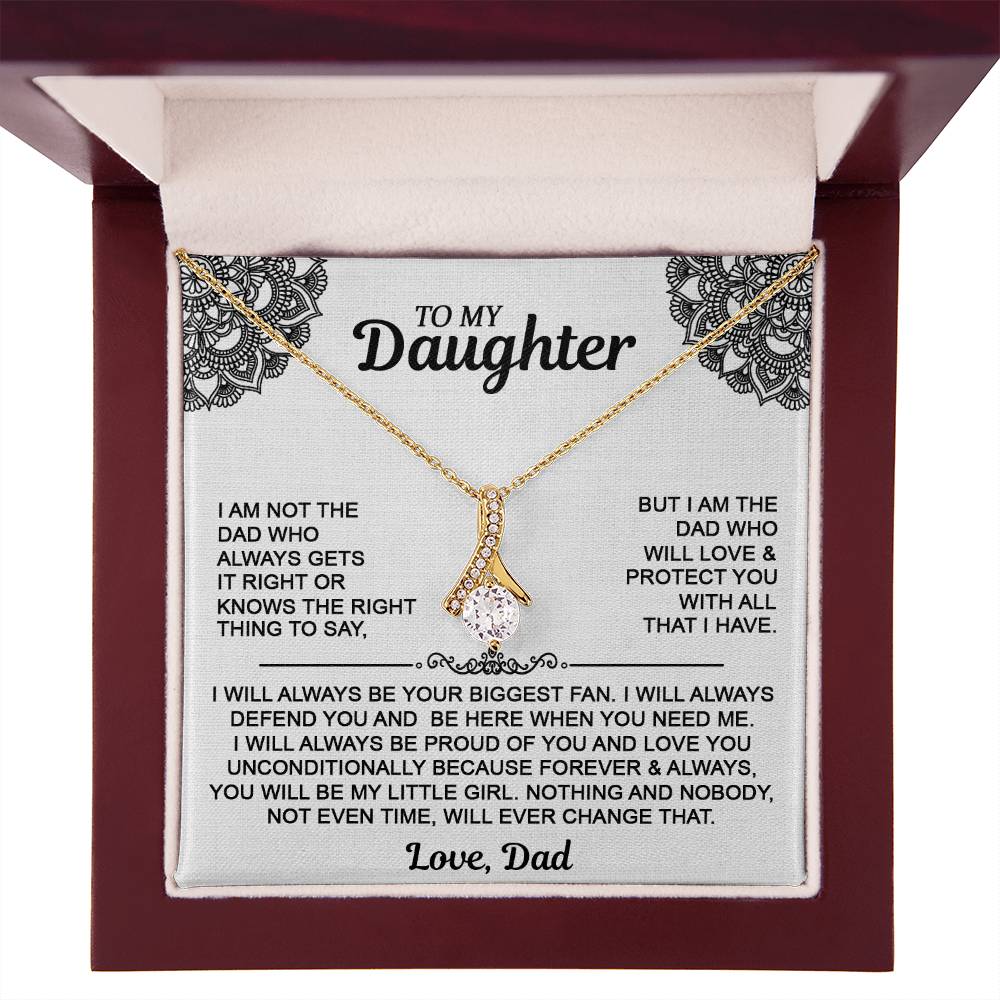 To My Daughter Alluring Beauty Necklace - From Dad - Gift For Daughter