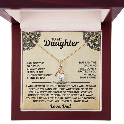 Gift For Daughter From Dad- To My Daughter Alluring Beauty Necklace