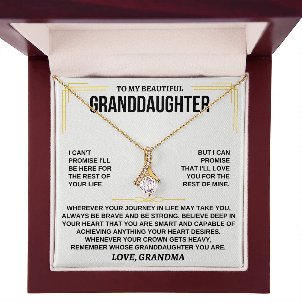 Alluring Beauty Necklace - Sentimental Gift for Granddaughter on Birthday & Christmas