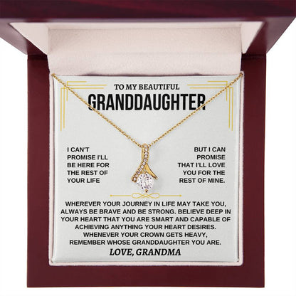 Alluring Beauty Necklace - Sentimental Gift for Granddaughter on Birthday & Christmas