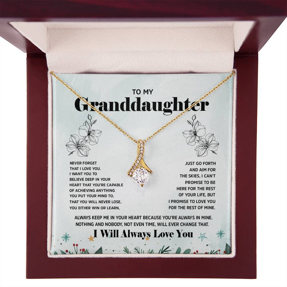 Alluring Beauty Necklace - Personalized Gift for Granddaughter on Special Days