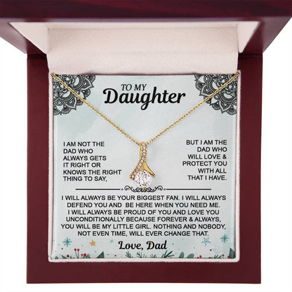 Christmas Gift For Daughter - To My Daughter Alluring Beauty Necklace - From Dad