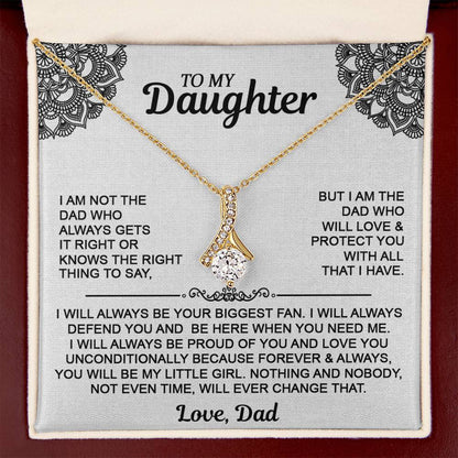 To My Daughter Alluring Beauty Necklace - From Dad - Gift For Daughter