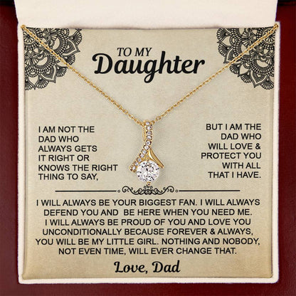 Gift For Daughter From Dad- To My Daughter Alluring Beauty Necklace