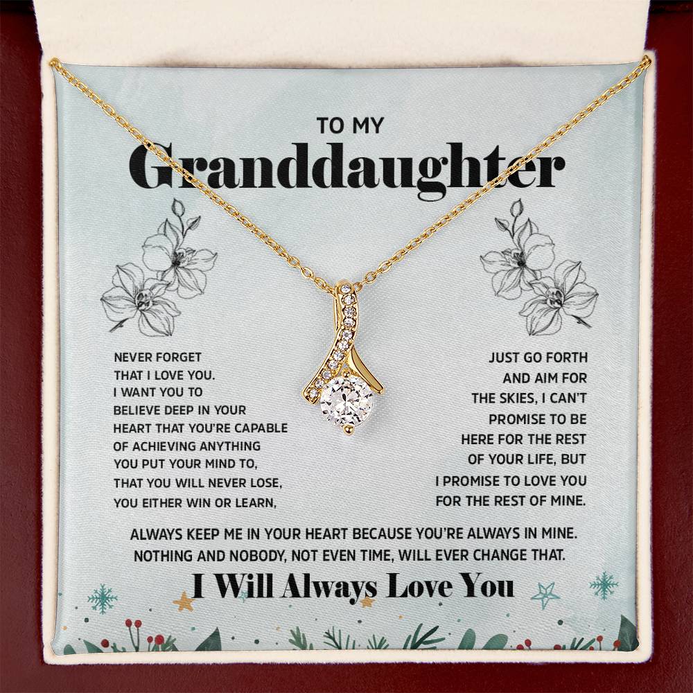 Alluring Beauty Necklace - Personalized Gift for Granddaughter on Special Days