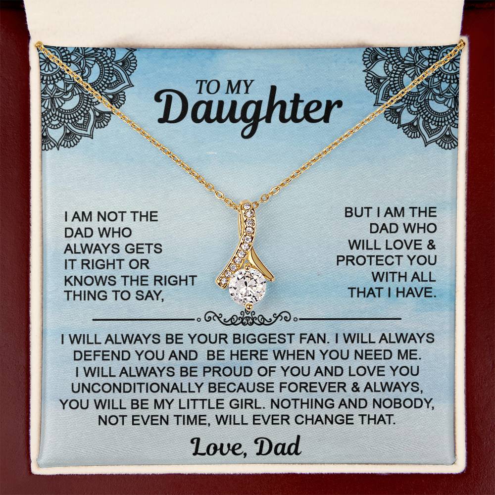 Gift For Daughter - To My Daughter Alluring Beauty Necklace - From Dad