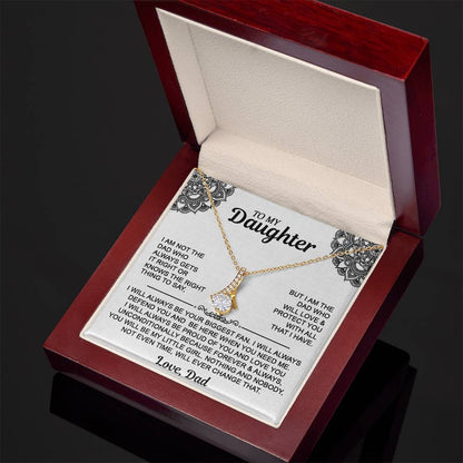 To My Daughter Alluring Beauty Necklace - From Dad - Gift For Daughter