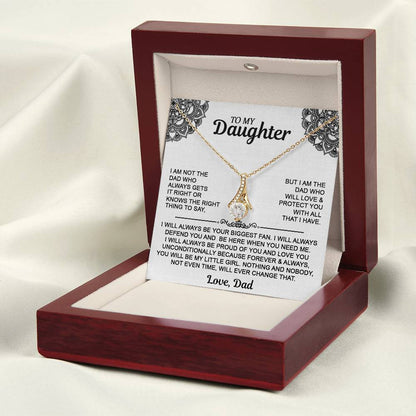 To My Daughter Alluring Beauty Necklace - From Dad - Gift For Daughter