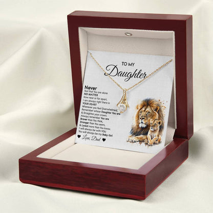 To My Daughter Alluring Beauty necklace - From Dad - Lion Gift idea for Daughter