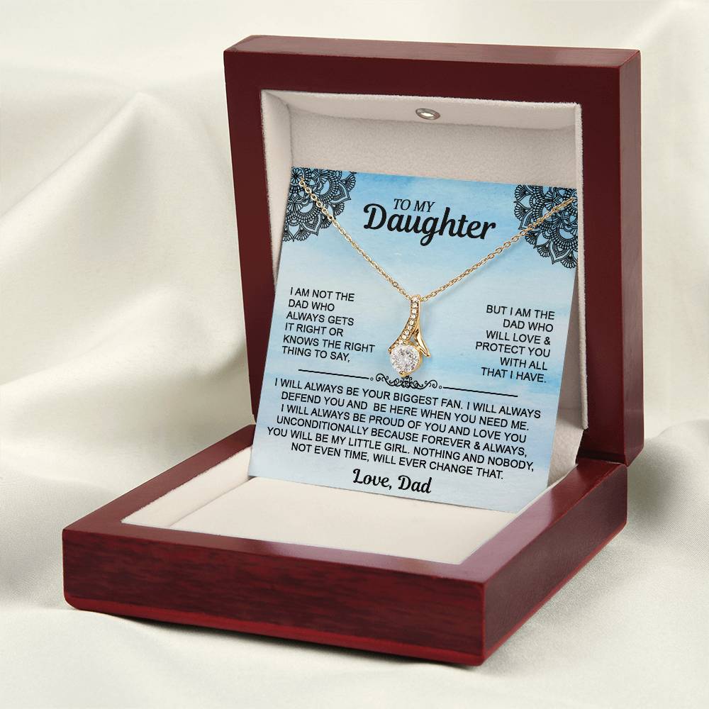 Gift For Daughter - To My Daughter Alluring Beauty Necklace - From Dad