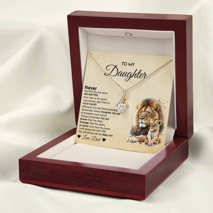 To My Daughter Alluring Beauty necklace - From Dad - Lion Gift for Daughter