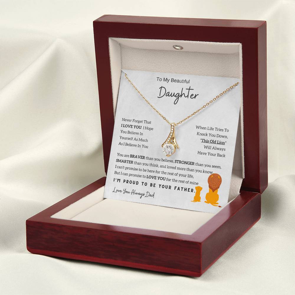 To My Daughter Alluring Beauty necklace - From Dad - Gift Idea For Daughter