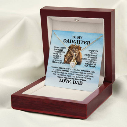 Gift for Daughter - To My Daughter Alluring Beauty necklace - From Dad