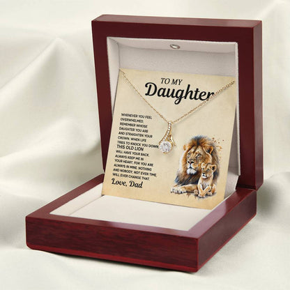 To My Daughter Alluring Beauty necklace - From Dad - Lion Gift idea for Daughter