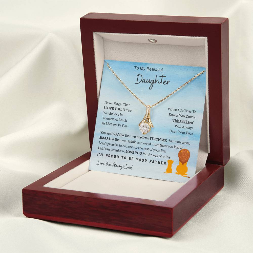 To My Daughter Alluring Beauty necklace - From Dad