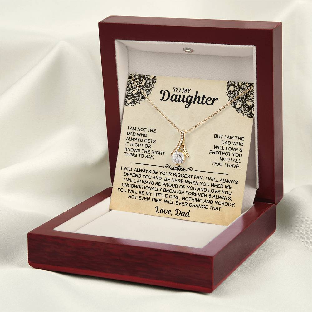 Gift For Daughter From Dad- To My Daughter Alluring Beauty Necklace