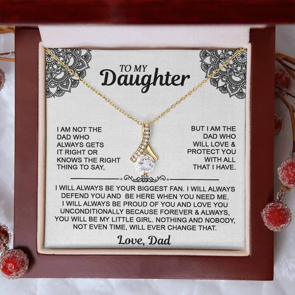 To My Daughter Alluring Beauty Necklace - From Dad - Gift For Daughter