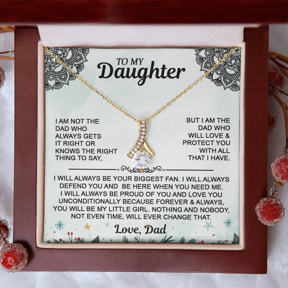 Christmas Gift For Daughter - To My Daughter Alluring Beauty Necklace - From Dad