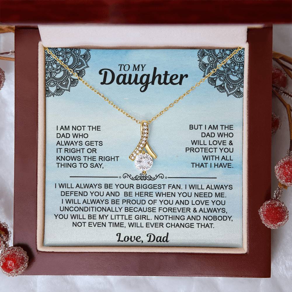 Gift For Daughter - To My Daughter Alluring Beauty Necklace - From Dad