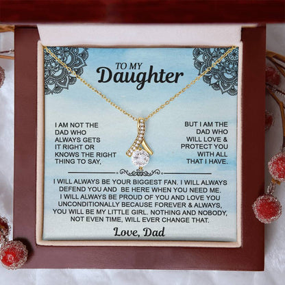 Gift For Daughter - To My Daughter Alluring Beauty Necklace - From Dad