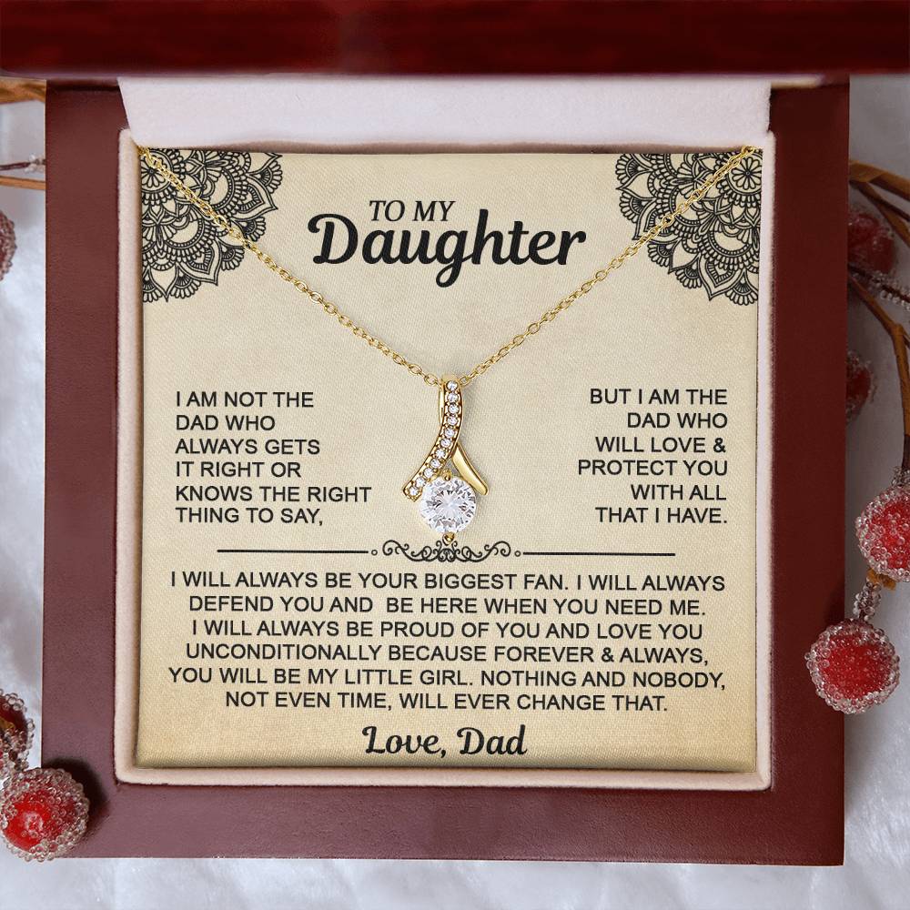 Gift For Daughter From Dad- To My Daughter Alluring Beauty Necklace