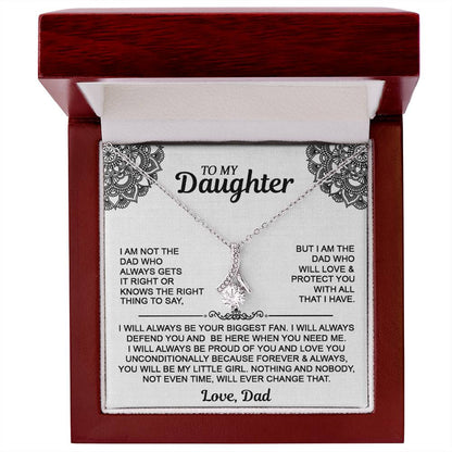 To My Daughter Alluring Beauty Necklace - From Dad - Gift For Daughter