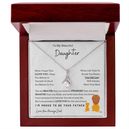 To My Daughter Alluring Beauty necklace - From Dad - Gift Idea For Daughter