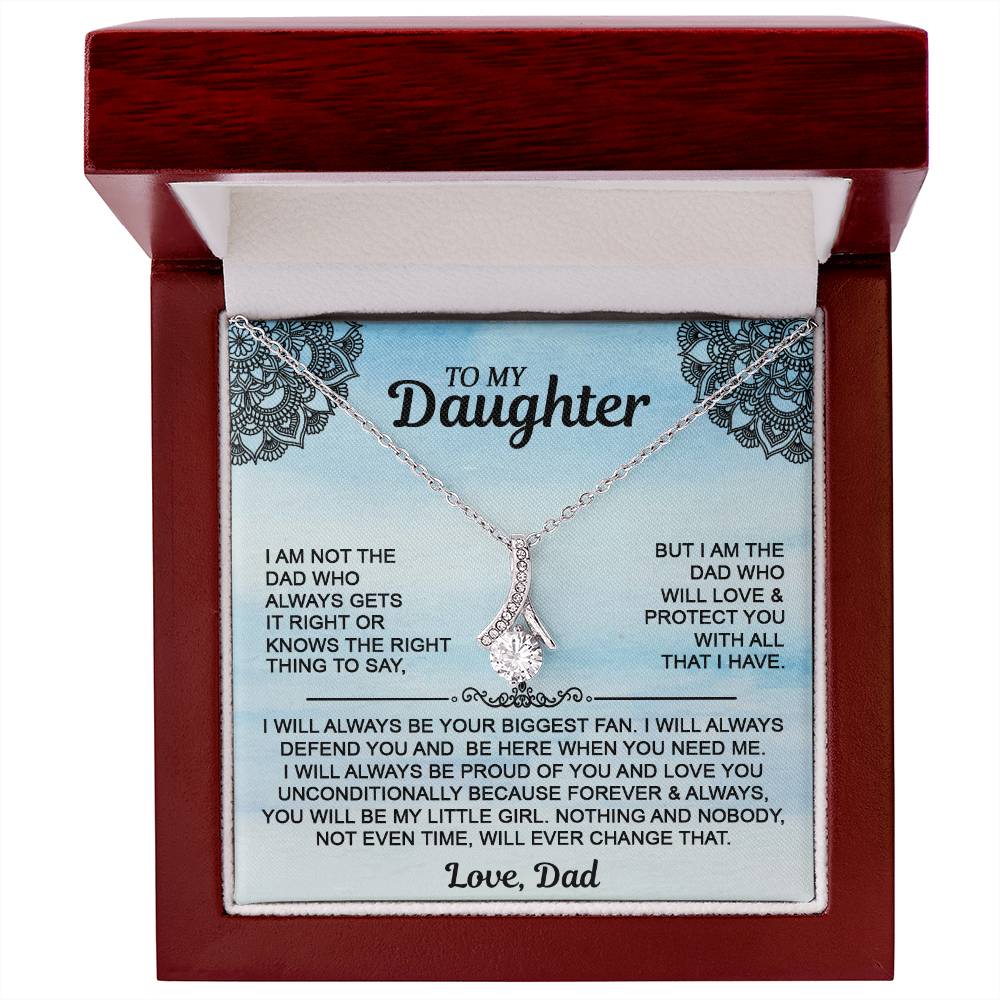 Gift For Daughter - To My Daughter Alluring Beauty Necklace - From Dad