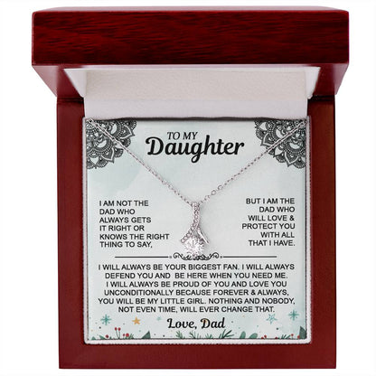 Christmas Gift For Daughter - To My Daughter Alluring Beauty Necklace - From Dad