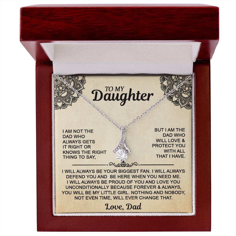 Gift For Daughter From Dad- To My Daughter Alluring Beauty Necklace