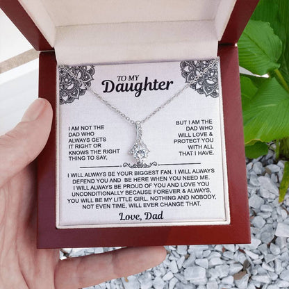 To My Daughter Alluring Beauty Necklace - From Dad - Gift For Daughter