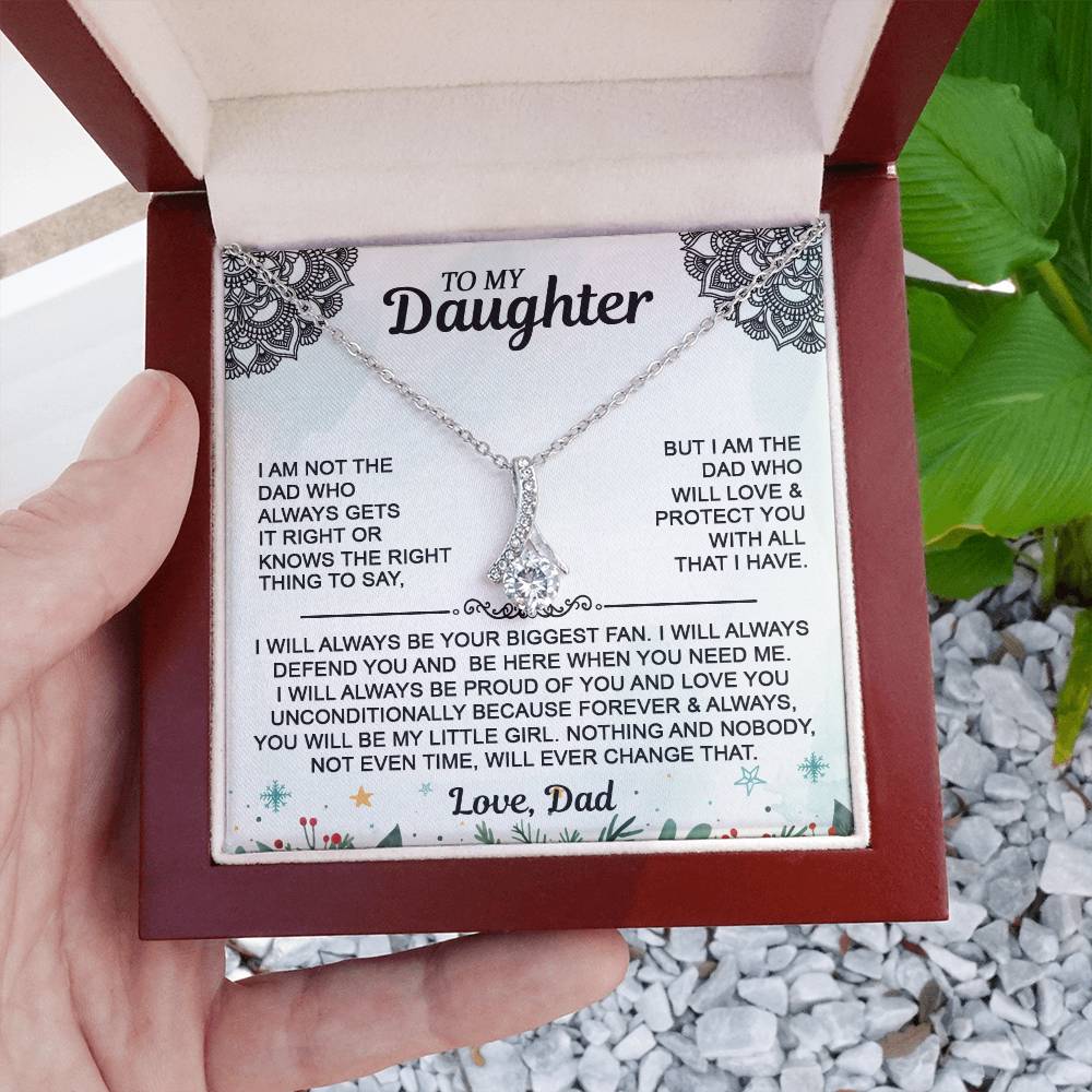 Christmas Gift For Daughter - To My Daughter Alluring Beauty Necklace - From Dad